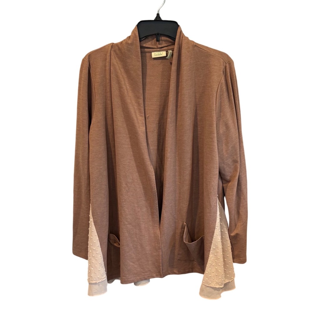Mocha Brown Cardigan Lagenlook Romantic Chic Layering Fall Autumn Cozy Medium